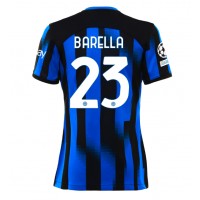 Camisa de time de futebol Inter Milan Nicolo Barella #23 Replicas 1º Equipamento Feminina 2023-24 Manga Curta